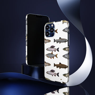 Fishing Planet Fishes White Phone Case. (US shipping)